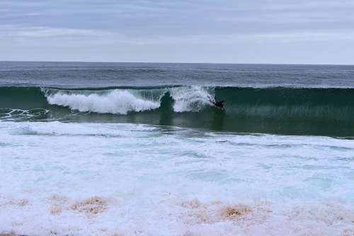 Nazare Portugal Surfing Ocean Coast