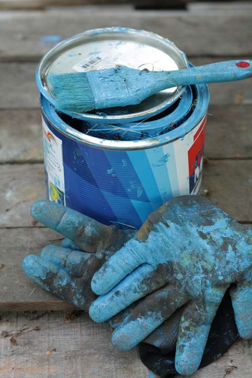 Paint Dye Stain Watercolour Blue Indigo