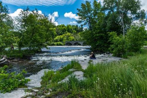 Pakenham Ontario Stone Bridge River Historic Water