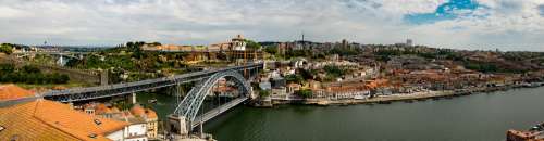 Panorama Porto Portugal Bridge Louis Duero City