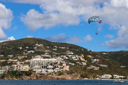 Parasailing Hang Gliding Sky Blue Parachute