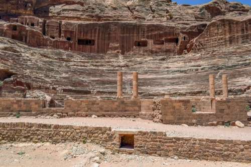 Petra Jordan Theatre Stone Desert History Canyon