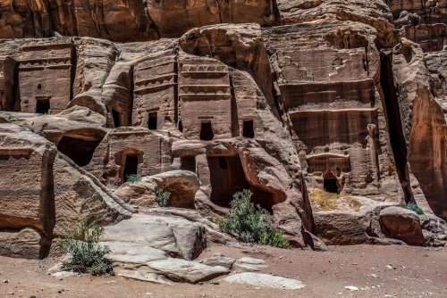 Petra Jordan Caves Ancient Monument Architecture
