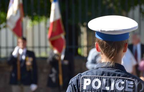 Policeman Flag Police National Holiday 14 July