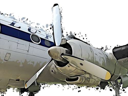 Propeller Aircraft Cartoon Drawing Propeller Plane