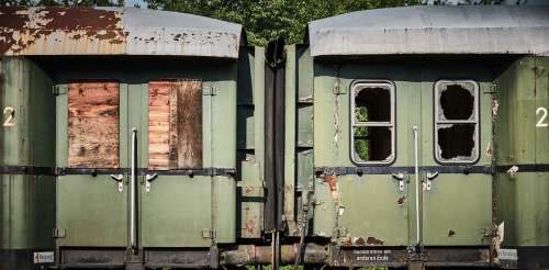 Railway Wagon Dare Train Rust Broken Obsolete