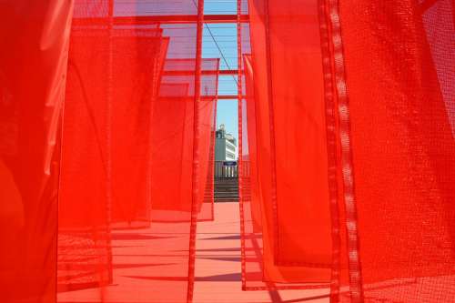 Red Curtain Background Light Stage Design Summer