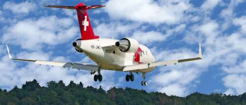 Rescue Flight Monitors Rega Hb-Jwc Bombardier