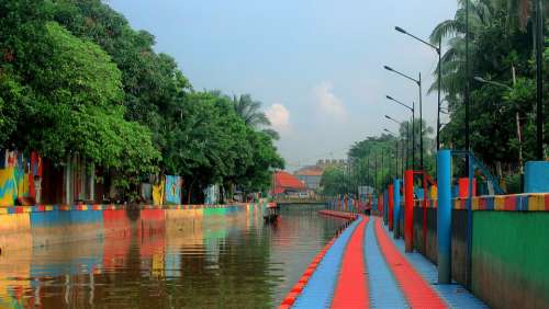 River Sekanak Besolek Palembang Indonesian