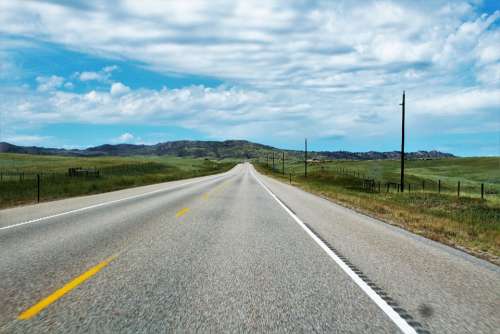 Road Path Landscape Nature Away Land Freedom