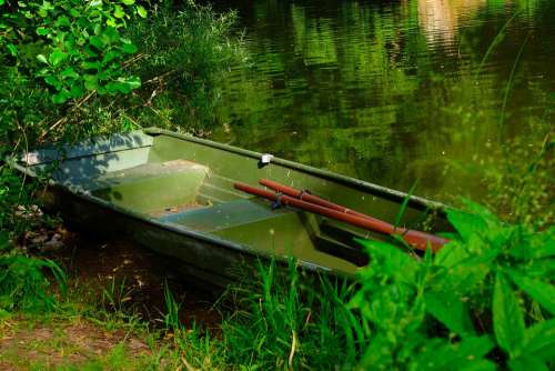 Rowing Boat Boat Old Water Rest Rowing Nature