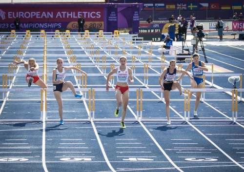 Running Hurdles Athletics U23 Em Competition Ass