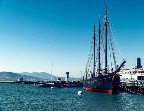 San Francisco Tall Ship Bay Water Ship