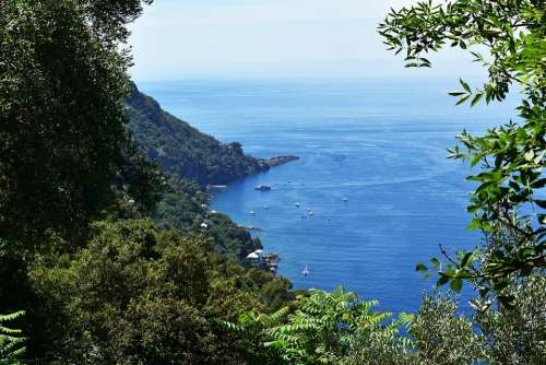 Sea Liguria Italy Landscape Tourism Water Holiday