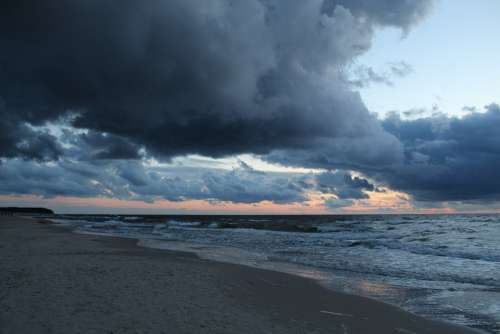 Sea Clouds Sky The Horizon Water Twilight