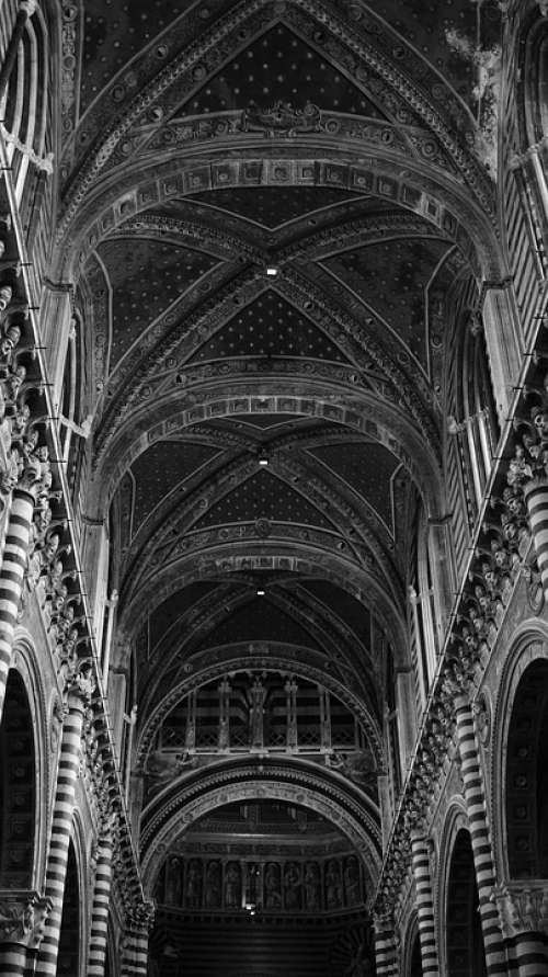 Siena Church Tuscany Italy Ceiling Gothic