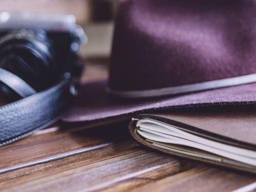 Six Camera Notebook Leather Still Life Traveler