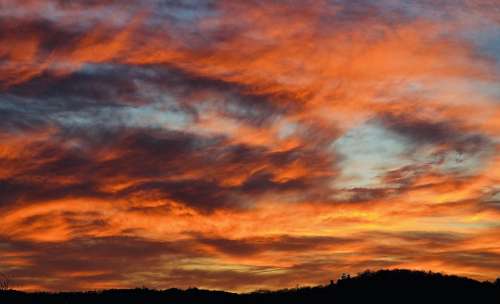 Sky Sunset Twilight Clouds Horizon Color Scenic