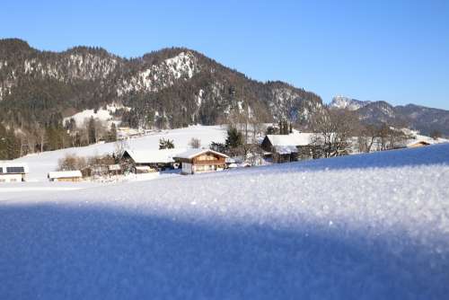 Snow Alpen Austria Mountains Lighting Mood Hiking