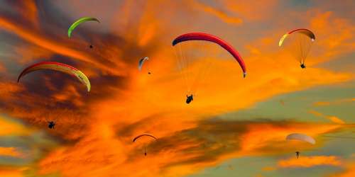 Sport Flying Paragliding Paraglider Adventure