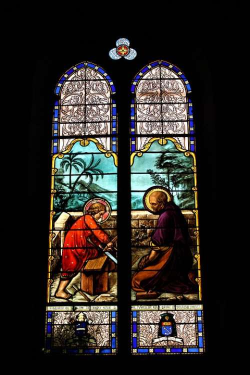 Stained Glass Church Window Architecture Faith