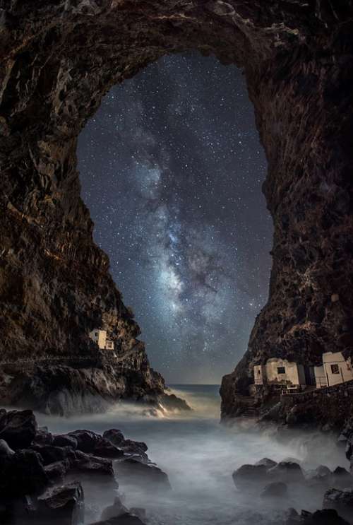 Star Sea Astronomy Cosmos Galaxy Milky Way Cave