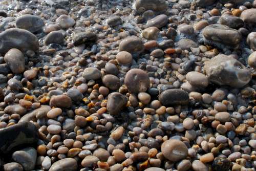 Stones Water Sea Round Pebbles Pebble Coast