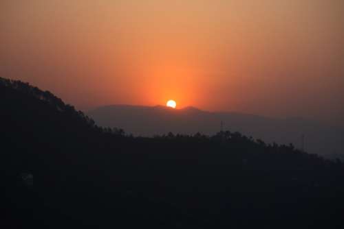 Sun Sunrise Morning Dawn Mountains