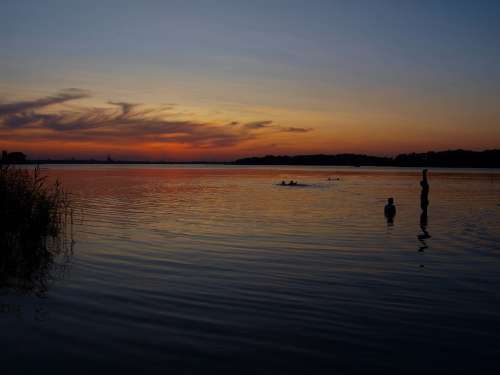 Sunset Sunrise Sea Landscape Sun Evening Beach