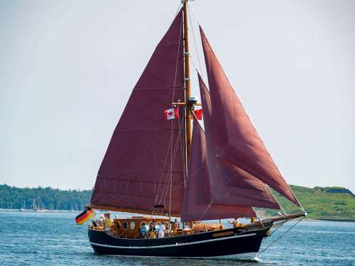 Tall Ships Annemarie Nova Scotia Canada Ocean