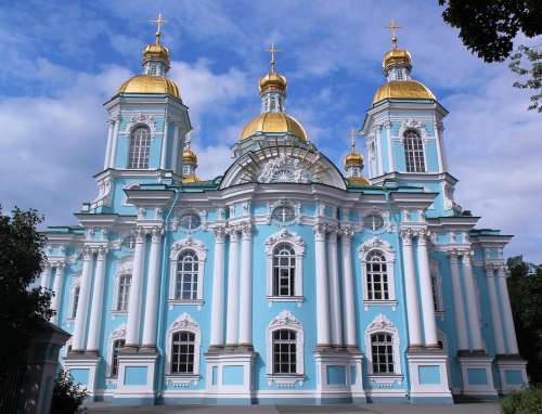Temple Church Orthodox Blue Architecture Religion