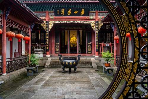 Temple Religion China Asia Buddhism Architecture