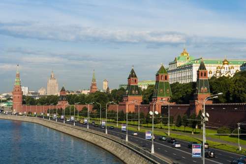 The Kremlin Russia Moscow City River Travel