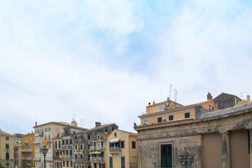 Tight Town Old House City Greece Greek Corfu