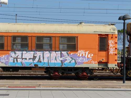 Train Wagon Graffiti Transport
