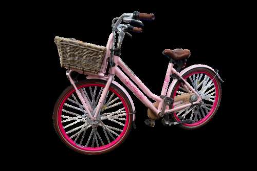 Transport Traffic Bike Isolated Lady'S Bike Basket