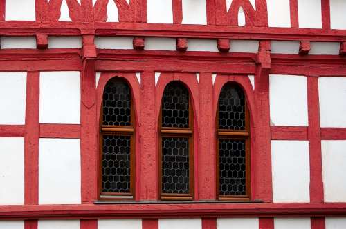 Truss Window Historically Fachwerkhaus Building