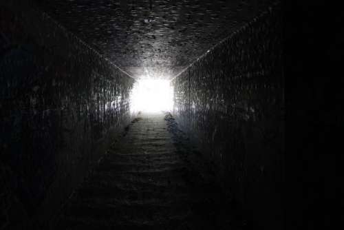 Tunnel Light End Dark Mysterious Unknown Path