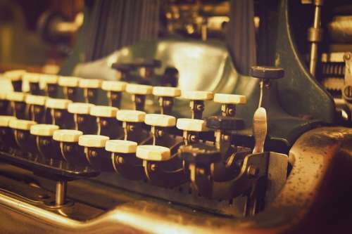 Typewriter Old Vintage Retro Keyboard Lyrics