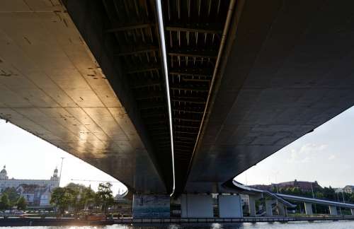 Urban Landscape Bridge Concrete City Buildings