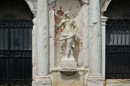 Venice Statue Old Italy Architecture Monument