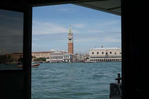 Venice Canal Tower Water City Romantic Historic