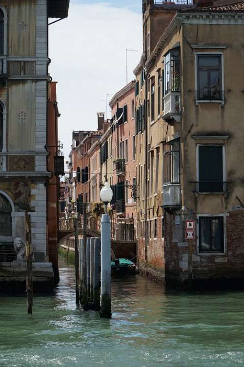 Venice Canal Boat Water City Romantic Historic