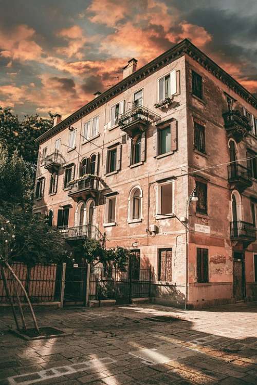 Venice Architecture Building Sunset Sky Clouds