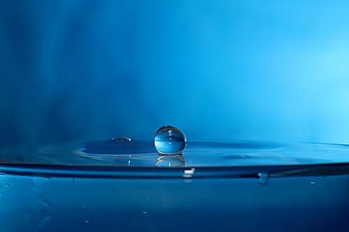 Water Drop Blue Drip Nature Liquid Rain Splash