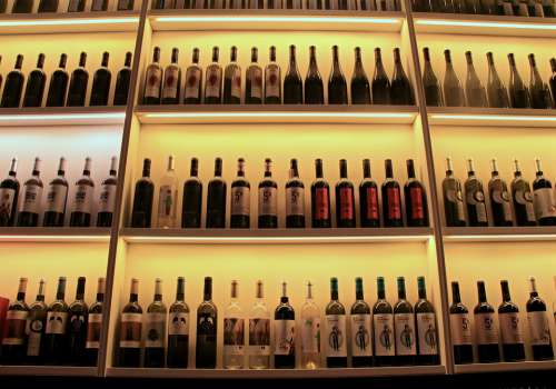 Wine Bottles Arrangement Beverage Alcohol Liquid
