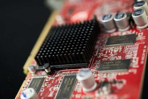 computer closeup circuit pci chip
