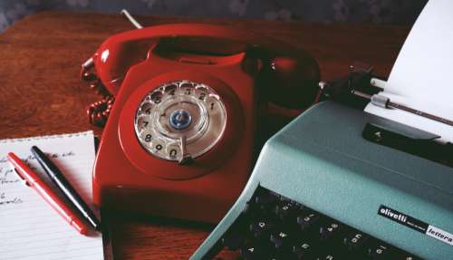 typing writing vintage telephone retro