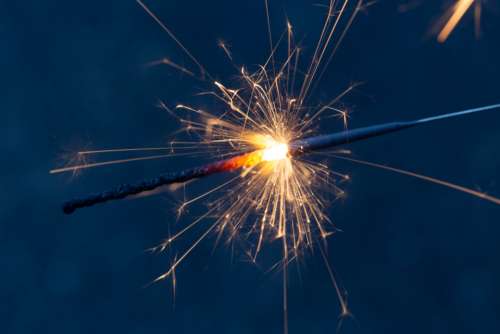 sparklers fireworks holiday celebration macro
