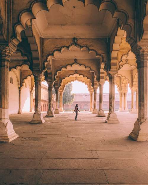Looking Back Through Arches In India Photo